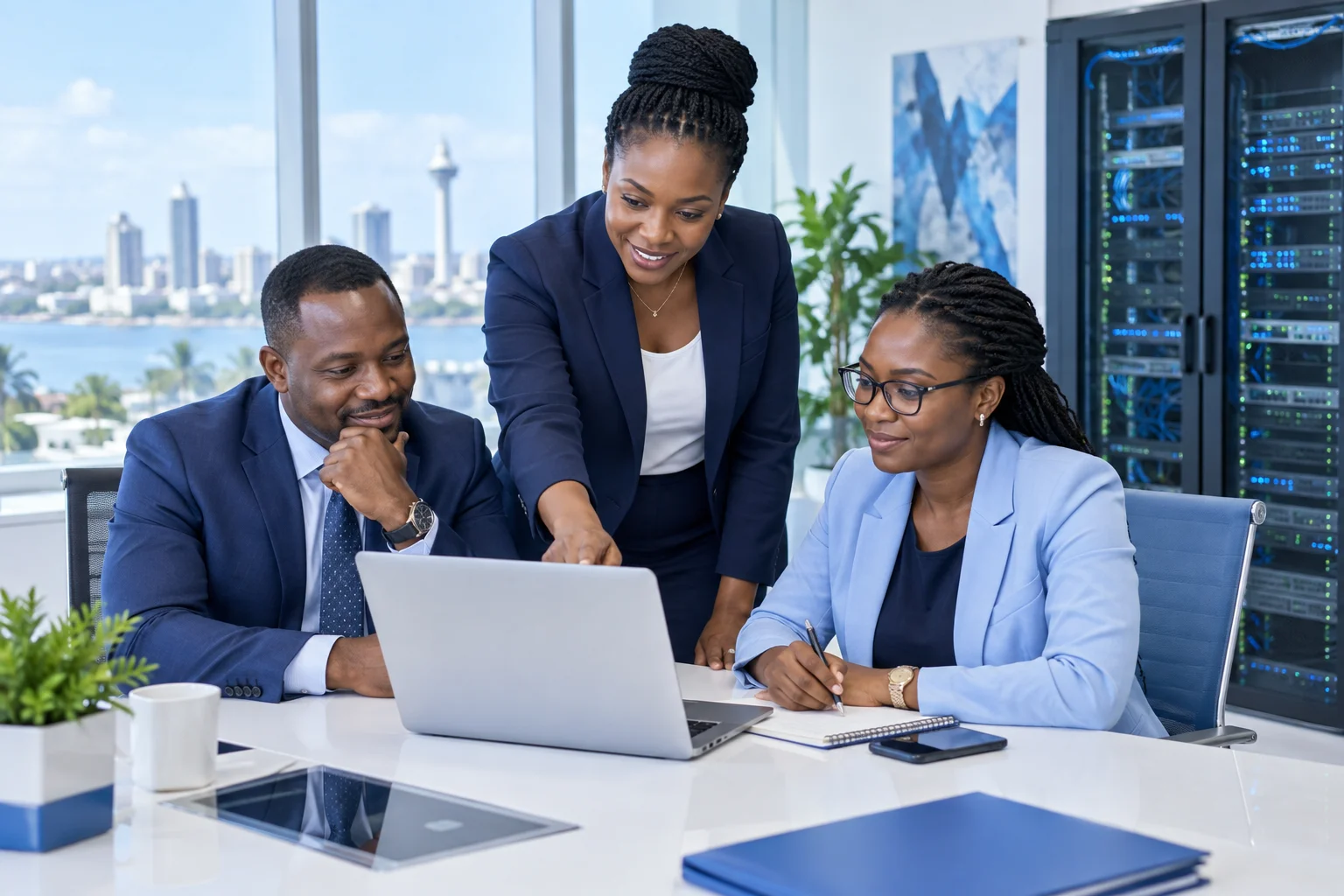 An ICT consultant helping business professionals use technology